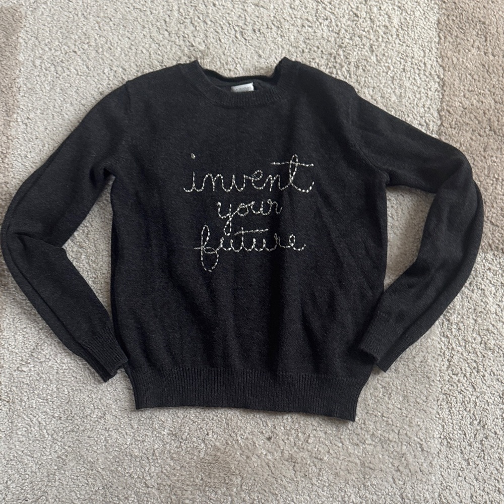 Gymboree Girls’ Cotton Sweater with Embellished Text